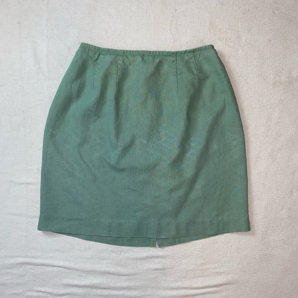 Linen Green Skirt
